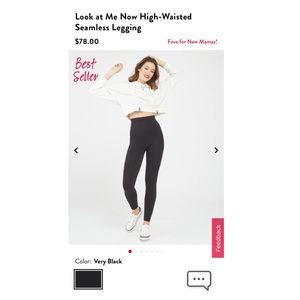 SPANX Look At Me Now High-Waisted Leggings in Very Black